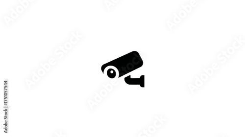 Security camera icon. CCTV surveillance system symbol for safety, monitoring, and protection. Vector graphic illustration.