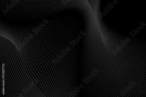 Smooth elegant black satin texture abstract background. Luxurious background design