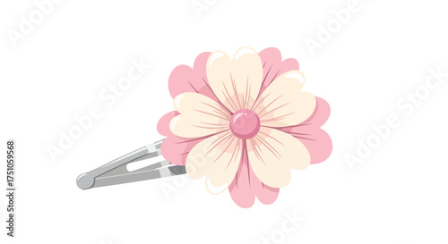 Delicate floral hair clip with a whimsical design perfect for children's accessories and spring fashion styles