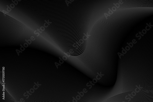 Smooth elegant black satin texture abstract background. Luxurious background design
