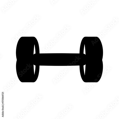 Fitness app icon dumbbell strength training workout equipment symbol for health and exercise applications
