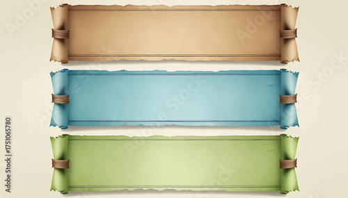 Three vintage wooden crates stacked in pastel colors for rustic decor or storage vector