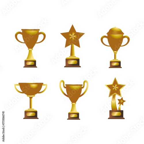 Collection of Golden Trophy Graphics