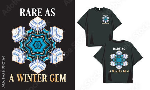 Rare as a Winter Gem - Precious Snowflake Graphic Tee