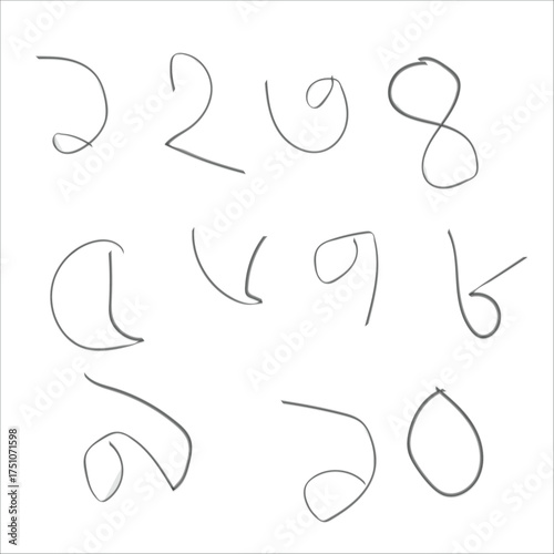 Hand drawing illustration with sketch style on white background for creative and artistic designs