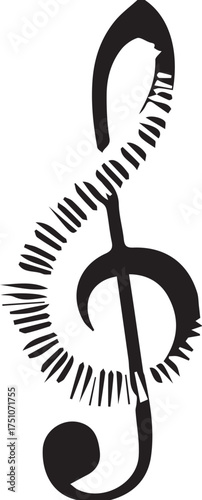 music notes on black