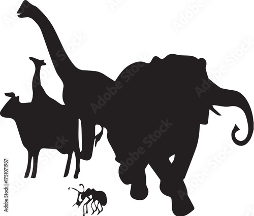 silhouette of an elephant