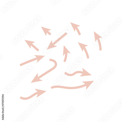 Colorful arrows pointing different directions