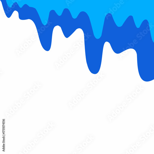 water drip background, water melting corner, liquid flow, blue water vector, water drop illustration, blue liquid wave, aqua blue cartoon