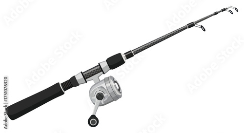 Modern Fishing Rod with Spinning Reel for Angling Adventures.
