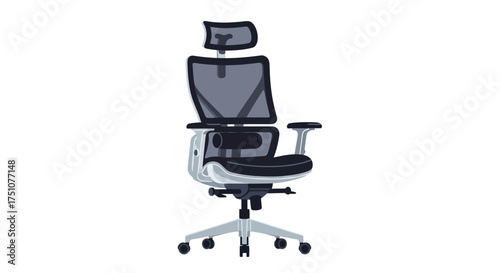 Ergonomic Mesh Office Chair with Headrest and Adjustable Armrests.