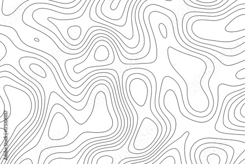 Abstract background of topographic map contour line pattern