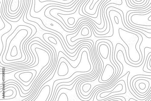 Abstract background of topographic map contour line pattern