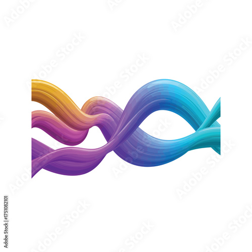 Wallpaper Mural Colorful digital abstract wave design with flowing blue curves and light elements as a modern vector wallpaper backdrop Torontodigital.ca