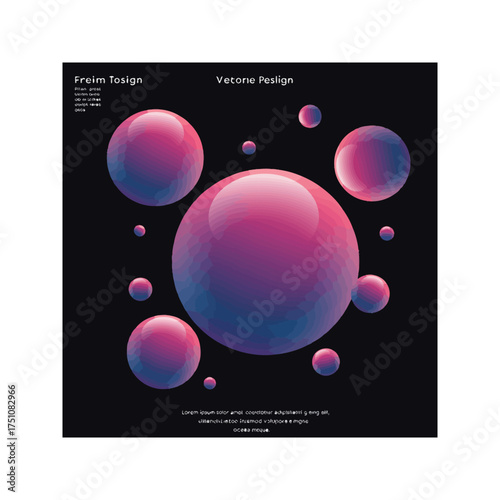 This abstract vector background template features a blue bubble pattern ideal for web design and business banner illustration