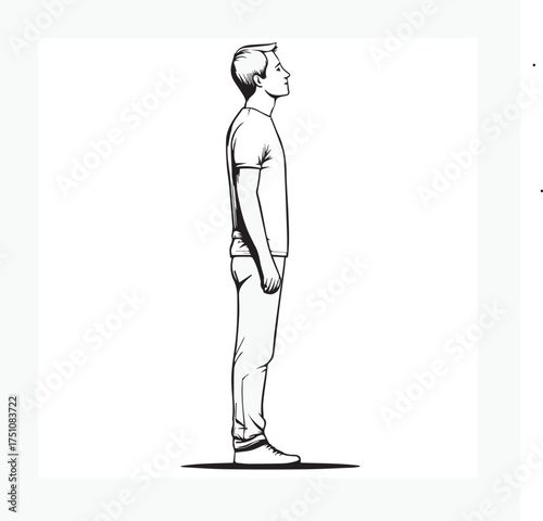 man with blank board