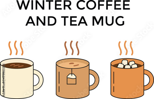 three different  coffee cup icon 