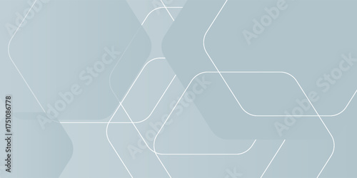 silver background abstract art vector illustration with hexagon shape. vector illustration