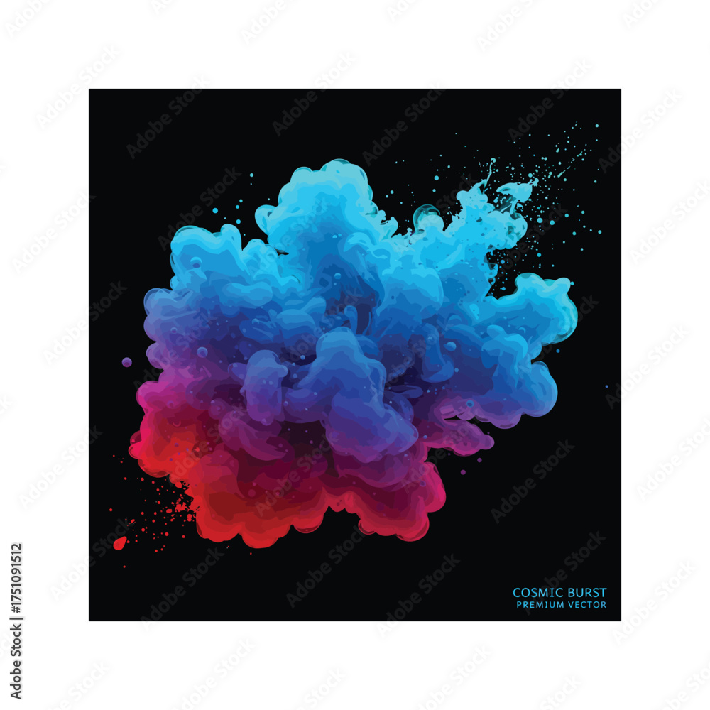 custom made wallpaper toronto digitalBlue smoke texture with abstract watercolor sky effect