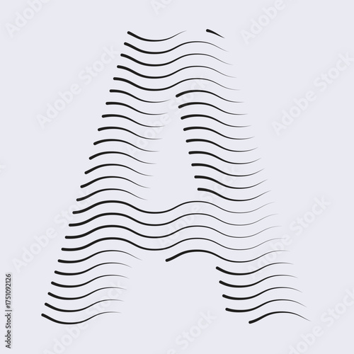 A LETTER ICON ALPHABET VECTOR