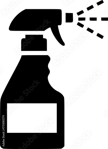 cleaning spray icon on transparent background for apps and websites
