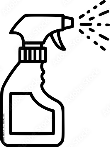 cleaning spray icon on transparent background for apps and websites
