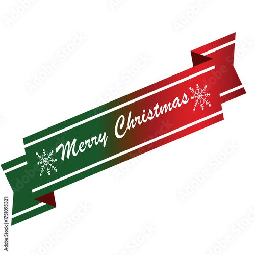 Christmas design elements. Badges, labels and ribbons