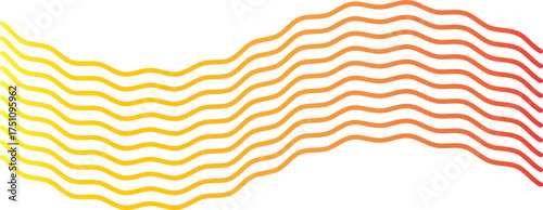 Spaghetti or noodle wavy yellow and white pattern . colour full. Thin wavy line abstract background