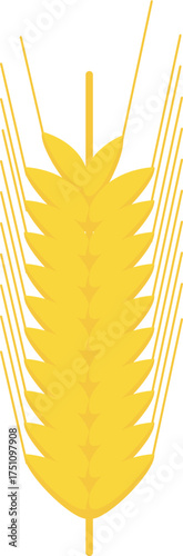 Illustration of Golden Wheat Stalk
