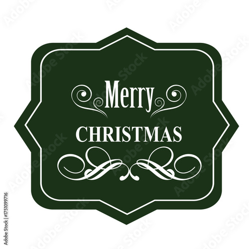 Christmas design elements. Badges, labels and ribbons