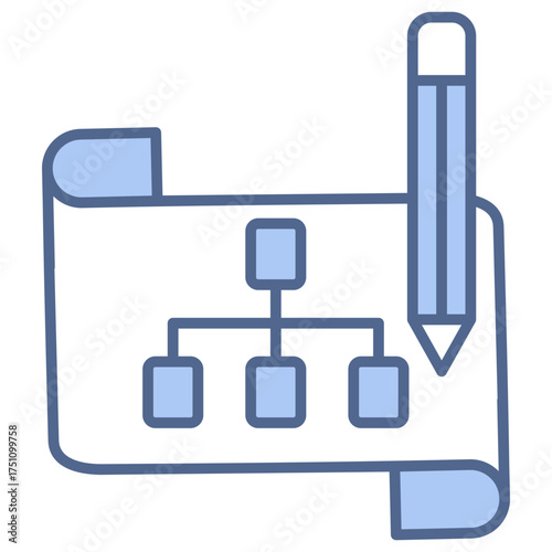 Project Planning Blue Icon