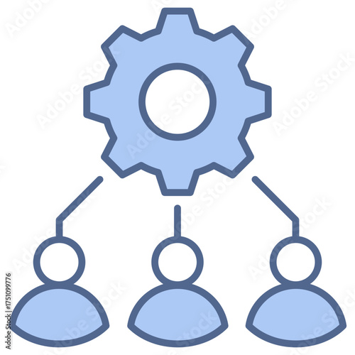 Resource Allocation Blue Icon