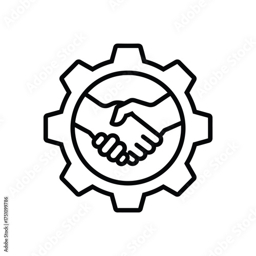 Vector art of business deal icon for agreement