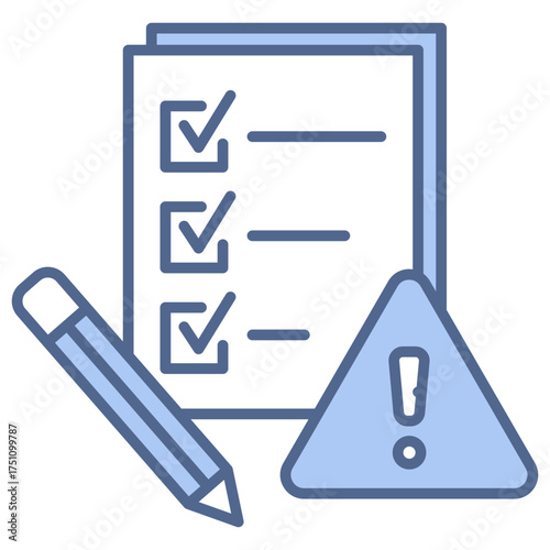 Risk Assessment Blue Icon