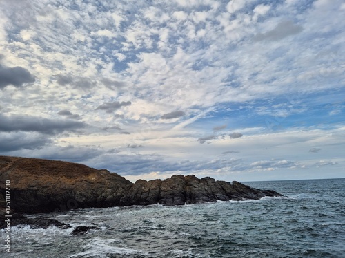Sinemorets_Bulgaria, Butamyata beach, sunny day on wild coast of the Black Sea.