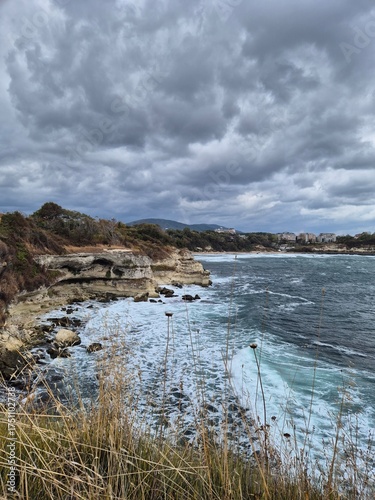 Sinemorets_Bulgaria, Butamyata beach, sunny day on wild coast of the Black Sea.