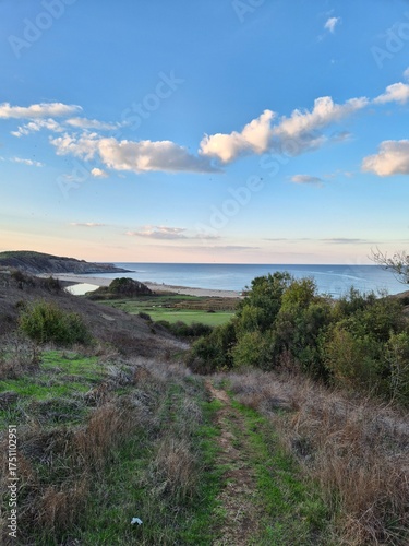 Sinemorets_Bulgaria, Butamyata beach, sunny day on wild coast of the Black Sea.