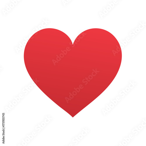 Free Download Classic Red Heart Symbol on White Background for Love or Valentine's Themes - GFXLoad