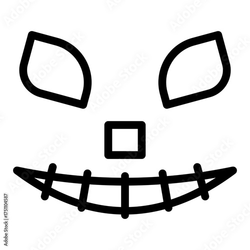 scary face lineart
