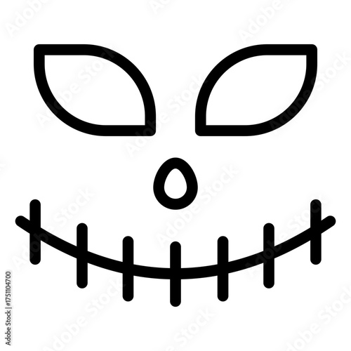 scary face lineart