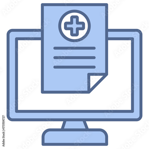 Online Record Blue Icon