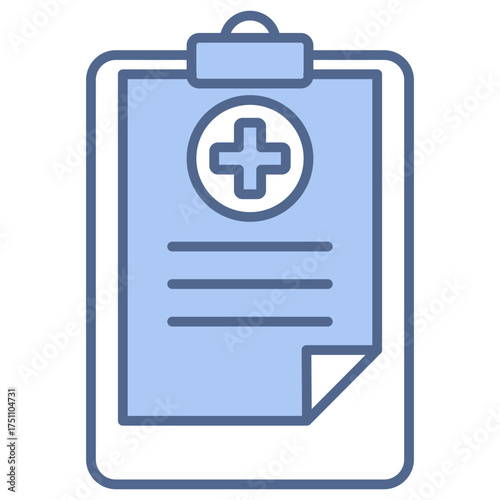 Medical File Blue Icon