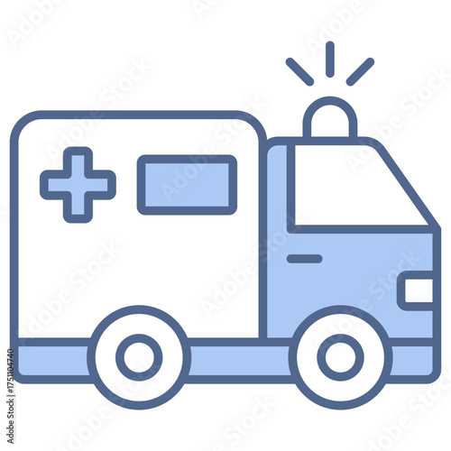 Ambulance Blue Icon
