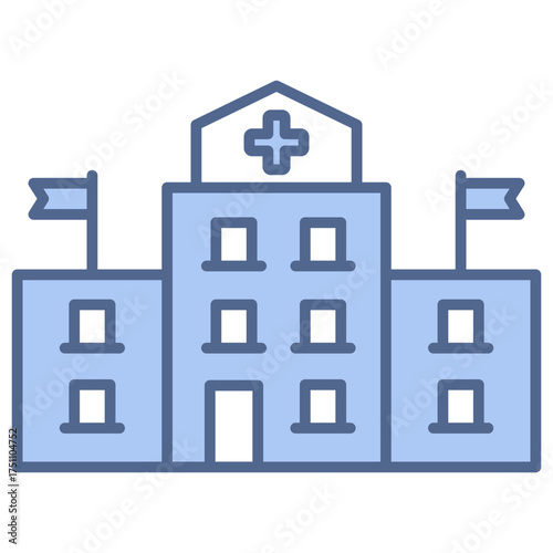 Hospital Blue Icon