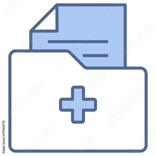 Medical Folder Blue Icon