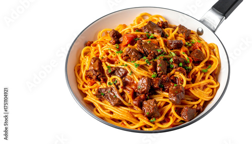  Linguine Pasta with Beef in Rich Tomato Sauce Food Bundle, isolated on transparent background