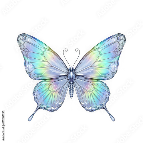 Stunning iridescent crystal butterfly jewel design
