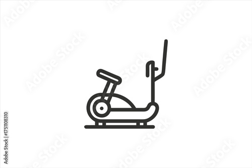 Linear design of an exercise machine a simple elliptical trainer silhouette