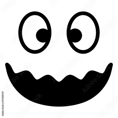 scary face solid black