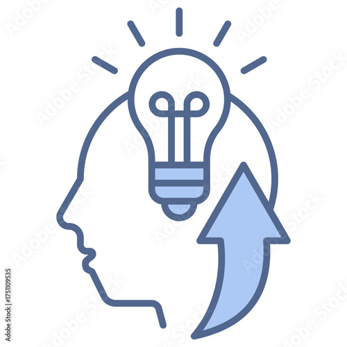 Skill Development Blue Icon